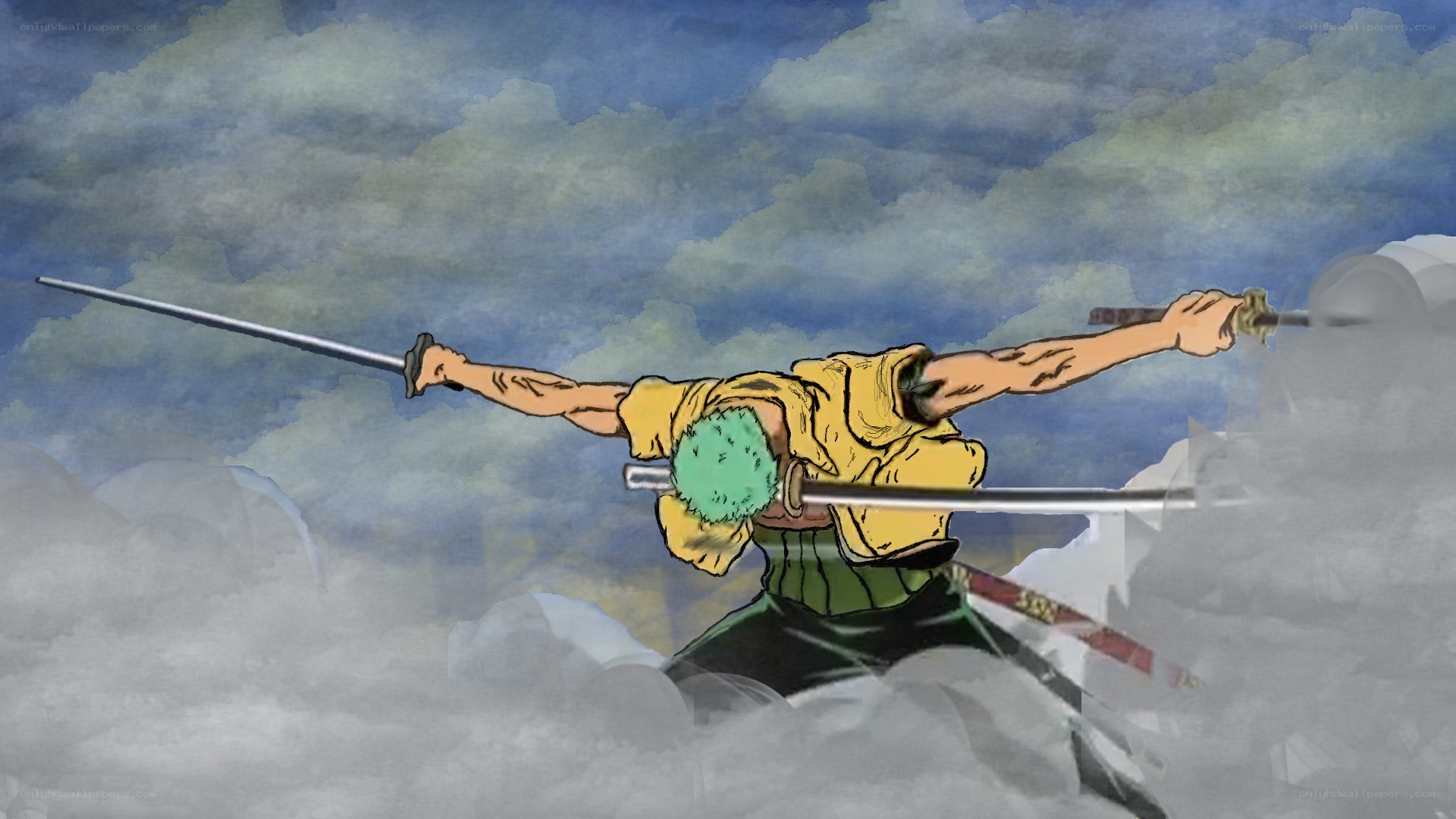 Zoro in a battle stance