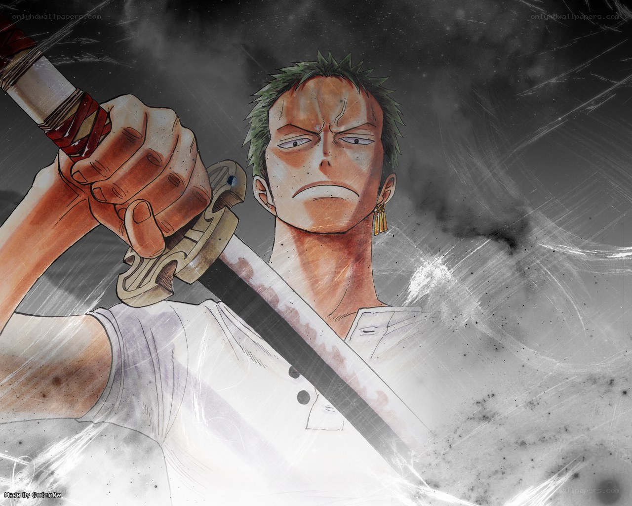 Zoro in battle stance
