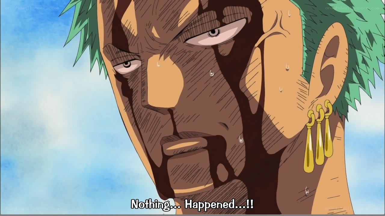 Zoro's intense expression