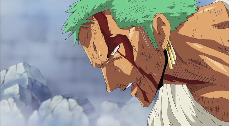 Zoro with a scarred face