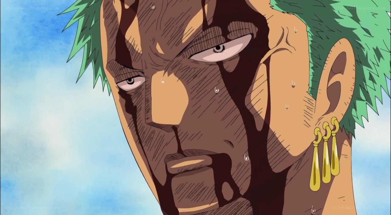 Zoro with dirt on his face