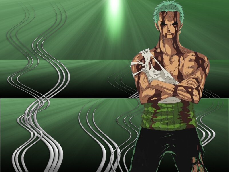 Zoro with green background