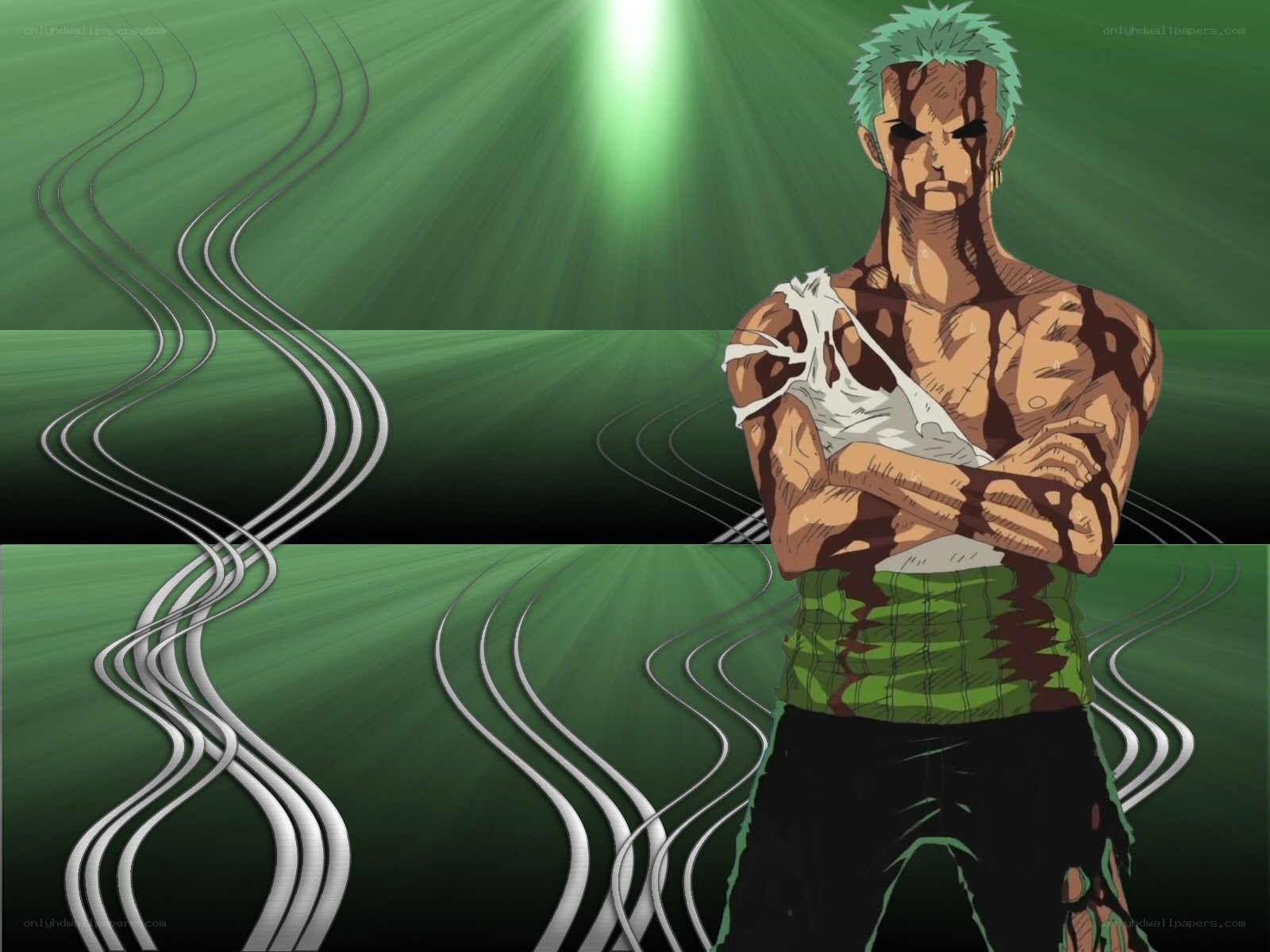 Zoro with green background