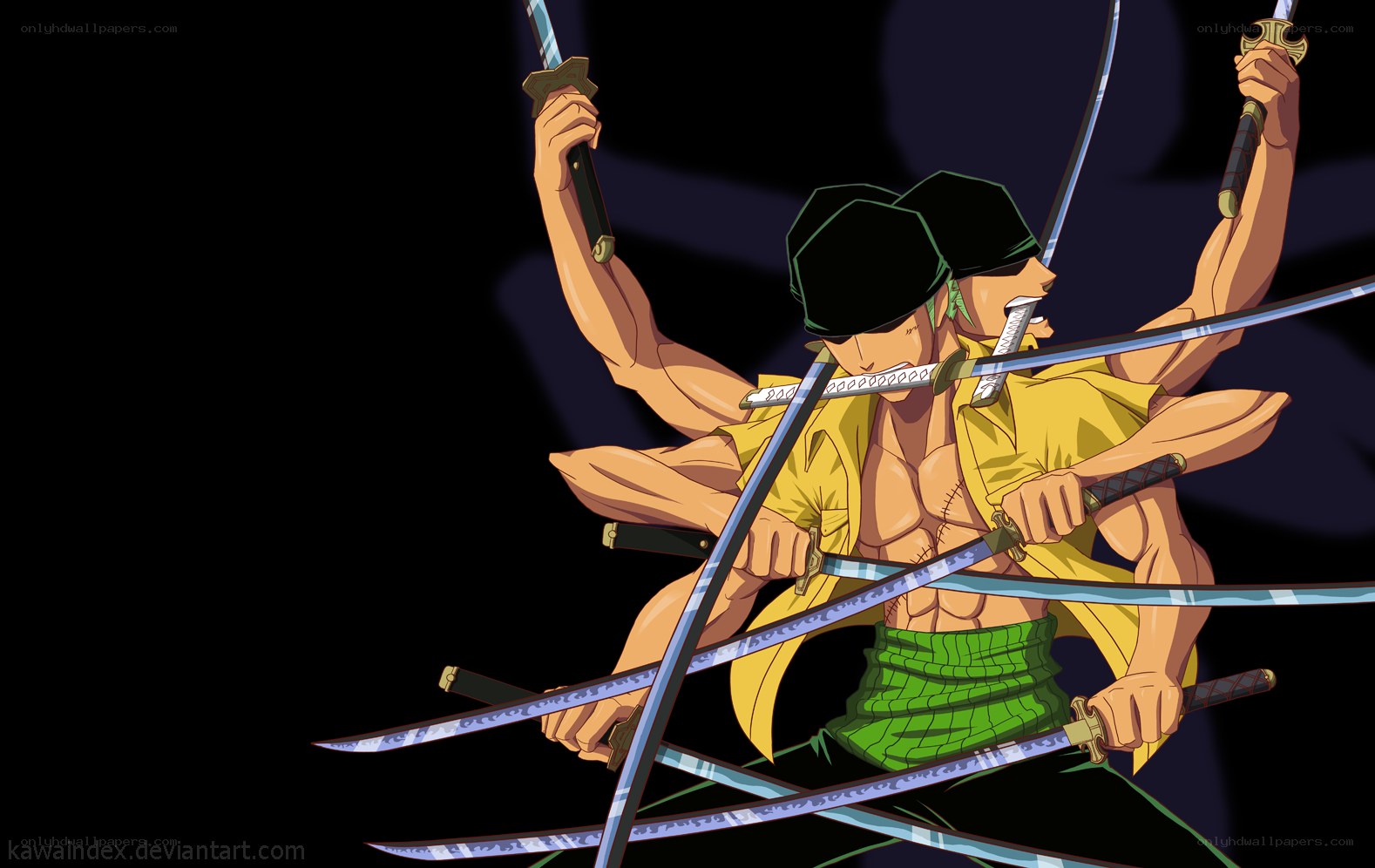 Zoro with multiple swords
