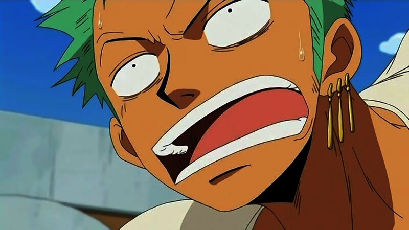 Zoro with shocked expression