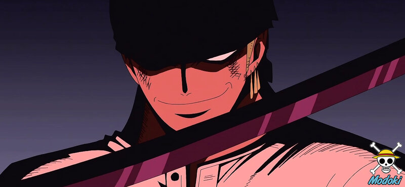 Zoro with sword over shoulder
