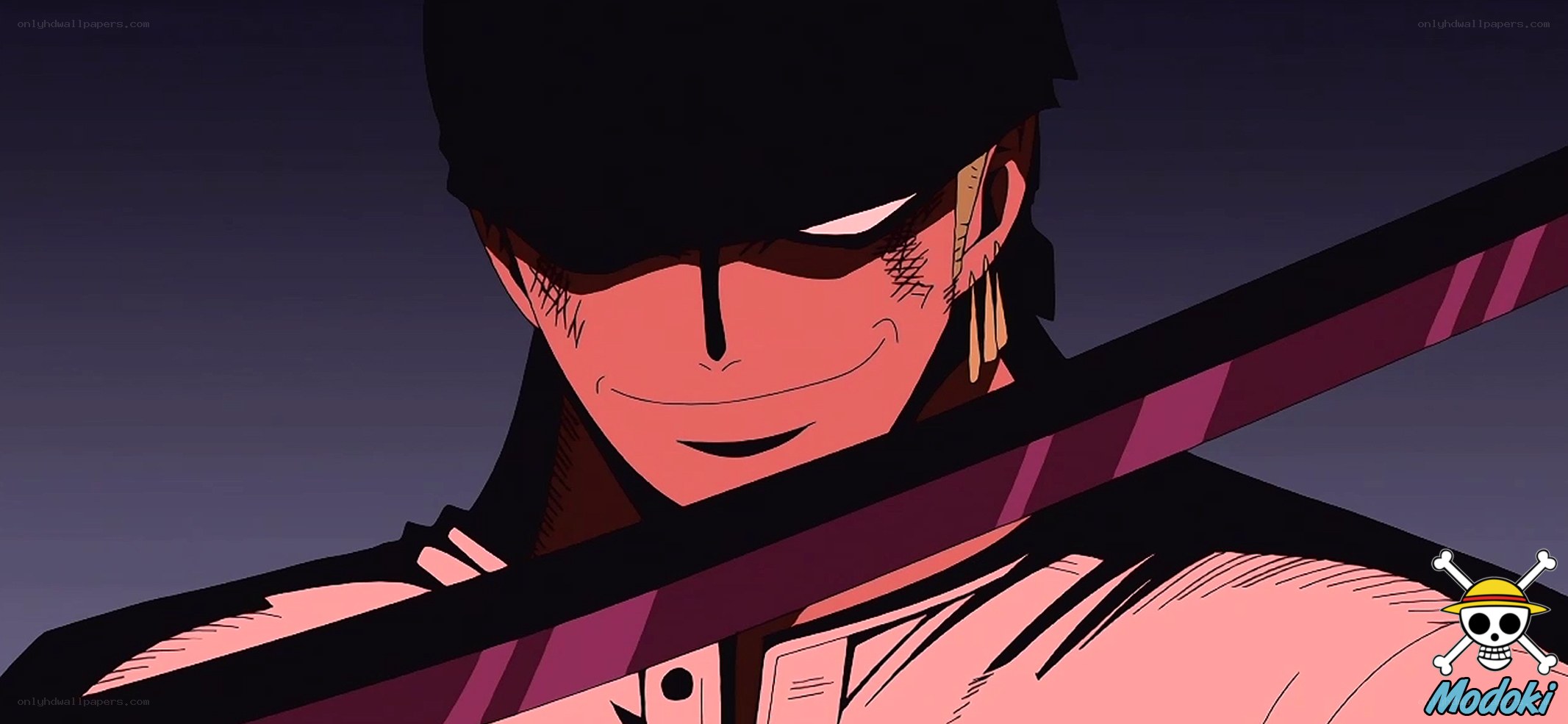 Zoro with sword over shoulder