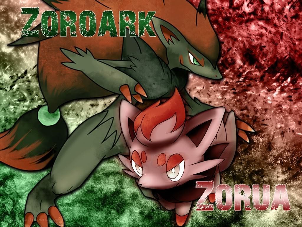 Zoroark and Zorua artwork