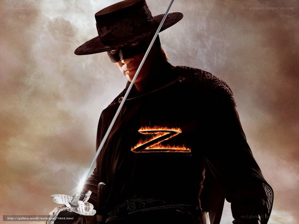 Zorro character with sword