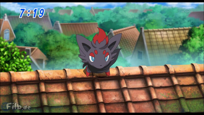 Zorua on a Roof