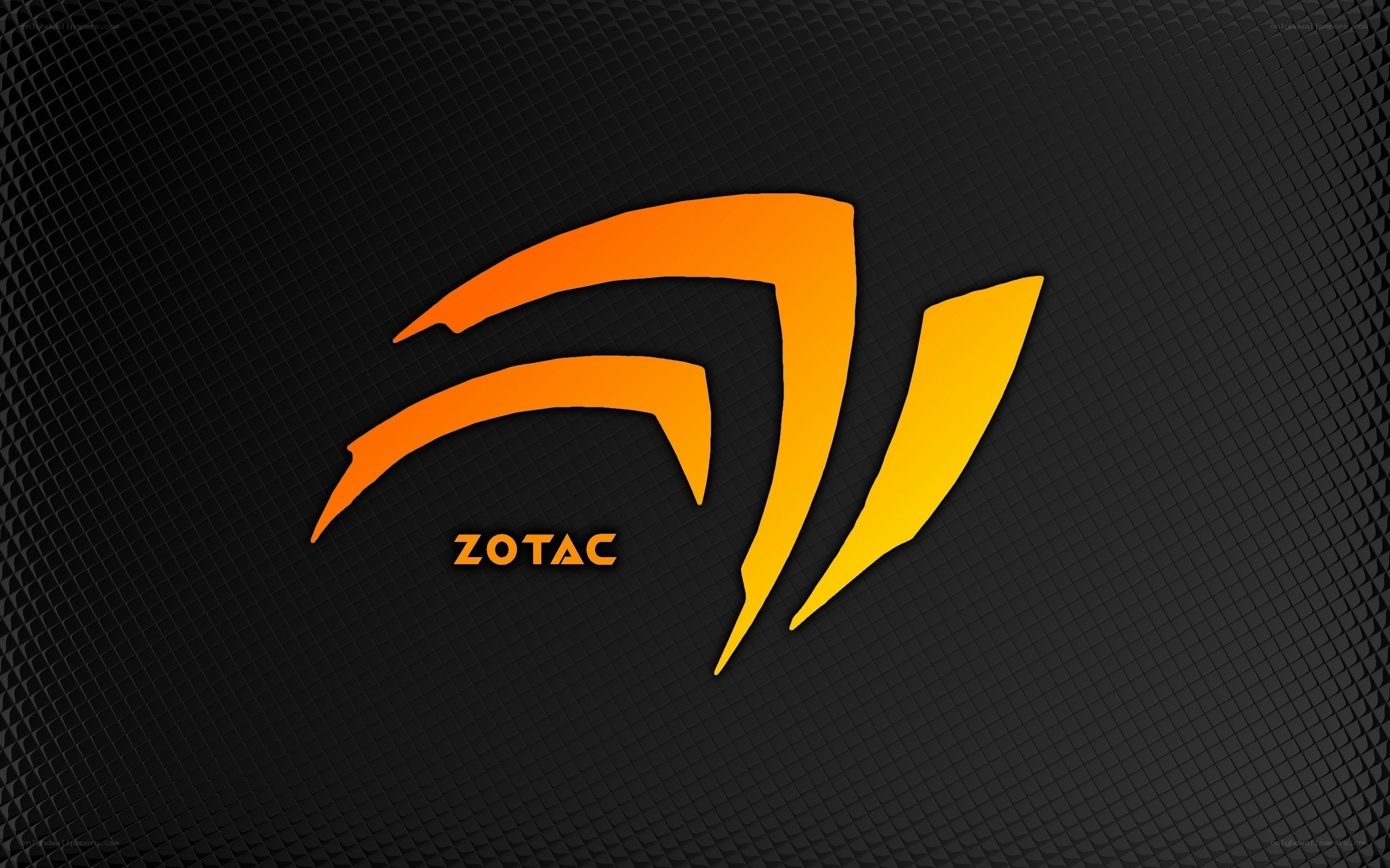 Zotac logo on carbon fiber