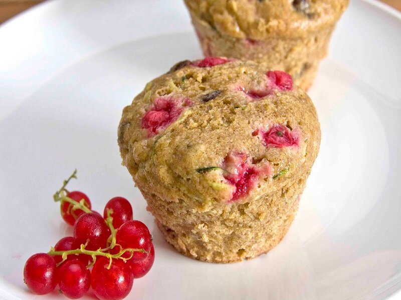 Zucchini Muffins with Red Currants