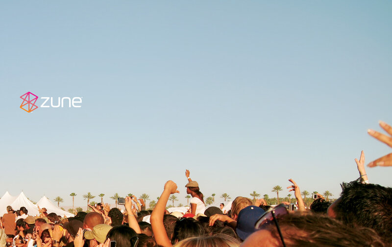 Zune logo at music festival