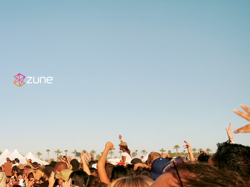Zune logo at music festival