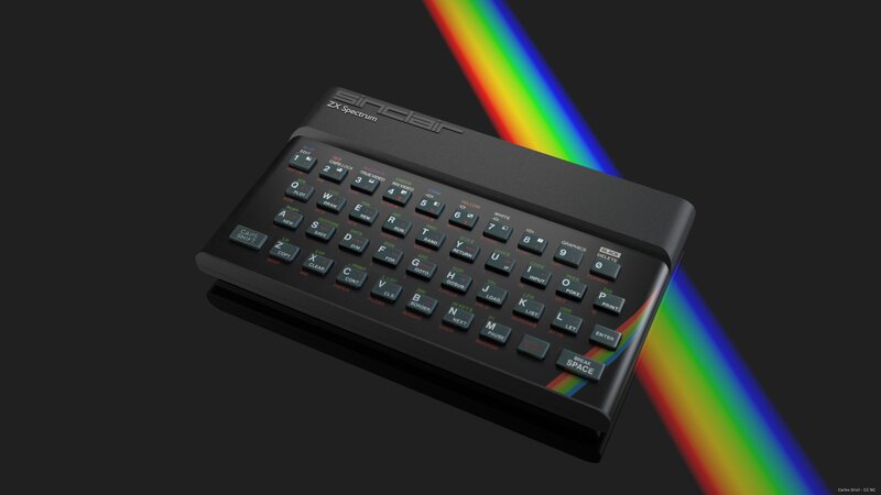 ZX Spectrum Computer — Black, Dramatic