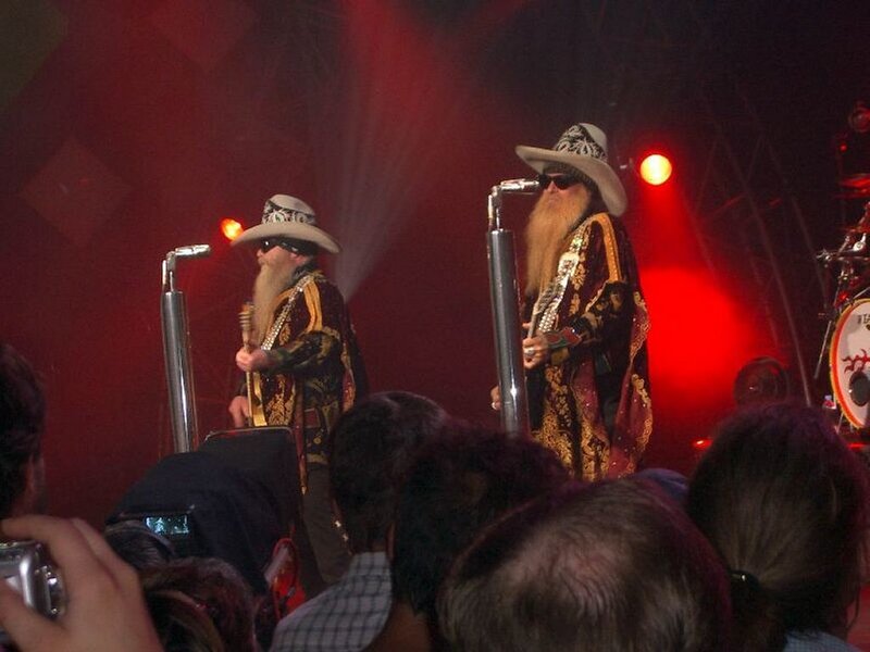 ZZ Top performing on stage